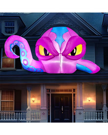 Purple Octopus Head Inflatable Halloween Decoration 1.2m