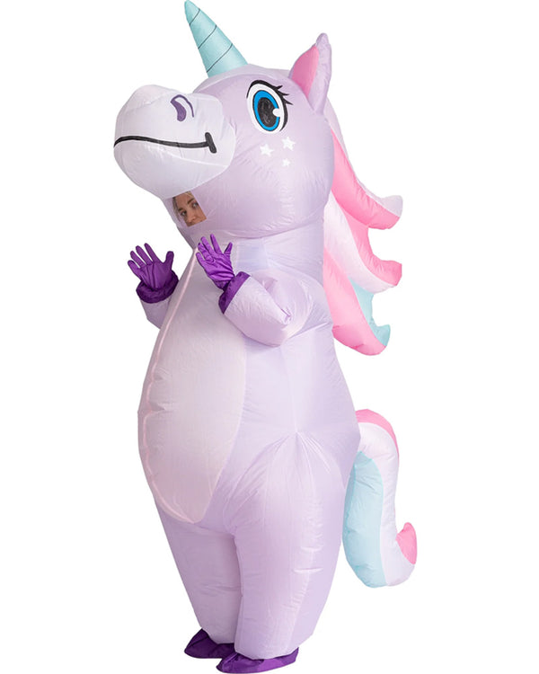 Purple Unicorn Inflatable Adult Costume