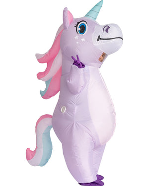 Purple Unicorn Inflatable Adult Costume