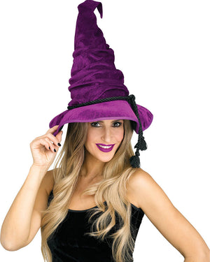 Purple Velour Witch Hat