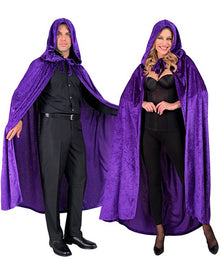 Purple Velvet Hooded Cape 1.4m