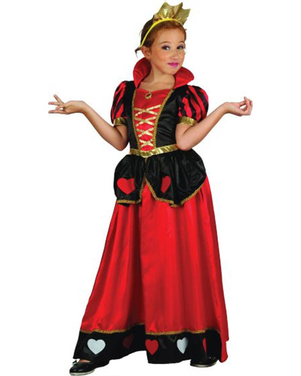 Regal Queen of Hearts Girls Costume