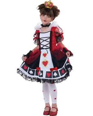 Queen Of Hearts Deluxe Girls Costume