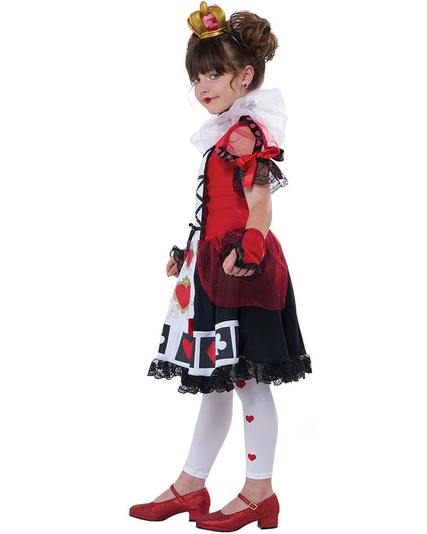 Queen Of Hearts Deluxe Girls Costume