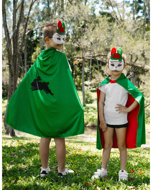 NRL Rabbitohs Supporter Kids Cape