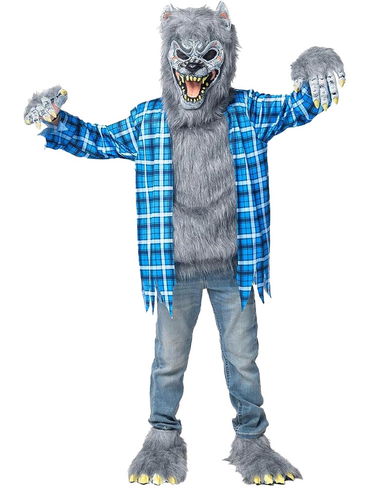 Ragged Grey Werewolf Boys Costume