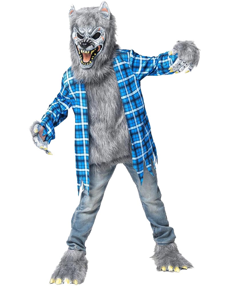 Ragged Grey Werewolf Boys Costume