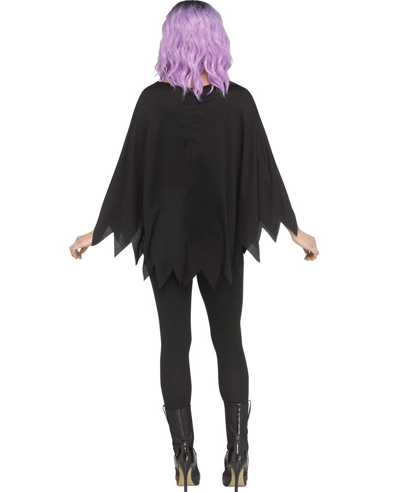 Rainbow Skeleton Poncho Womens Costume