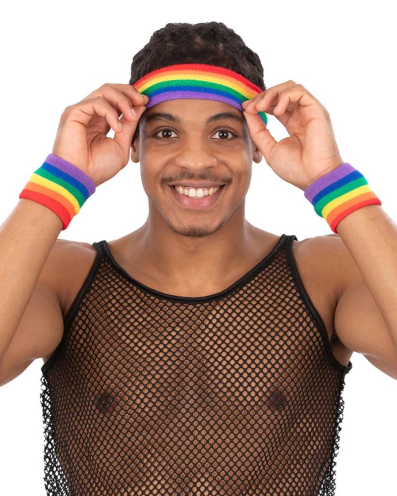 80s Rainbow Sweatbands