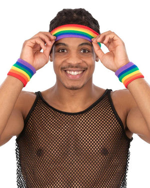 80s Rainbow Sweatbands