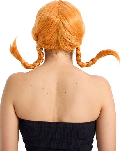 Rebel Deluxe Orange Plaited Wig