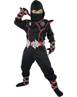 Red and Black Ninja Complete Kids Costume