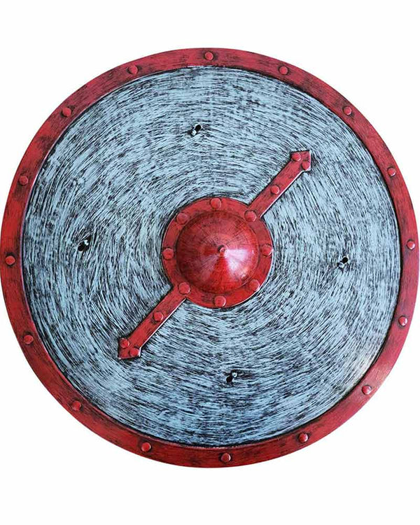 Red and Silver Viking Shield 45cm
