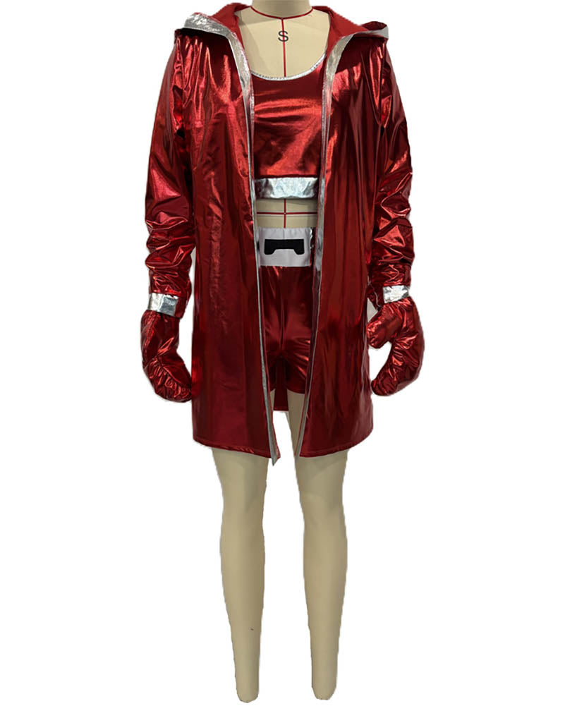 Red Boxing Champion Womens Costume