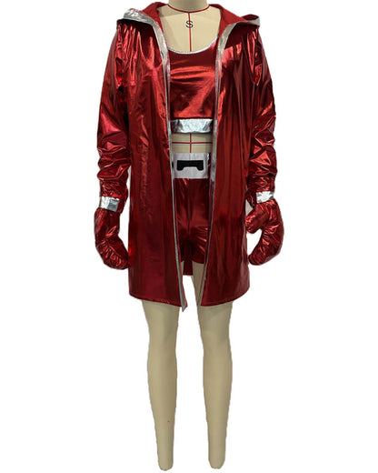 Red Boxing Champion Womens Costume