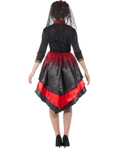 Red Day of the Dead Senorita Womens Costume