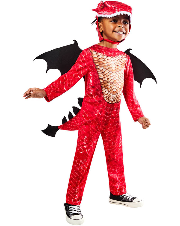 Red Dragon Kids Costume