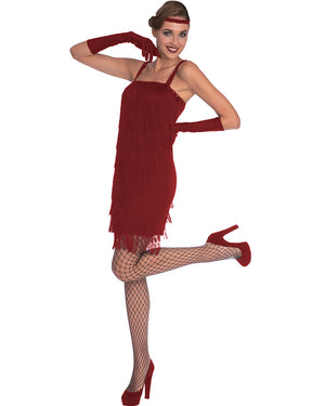 Red Flapper Womens Costume Size 8-10
