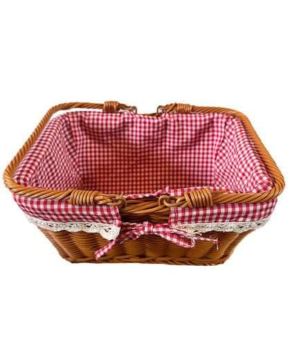 Red Gingham Fairytale Basket