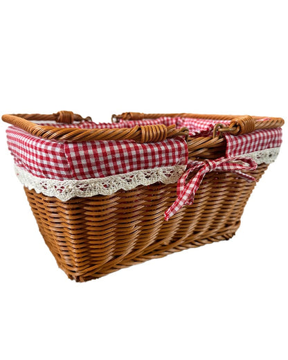 Red Gingham Fairytale Basket