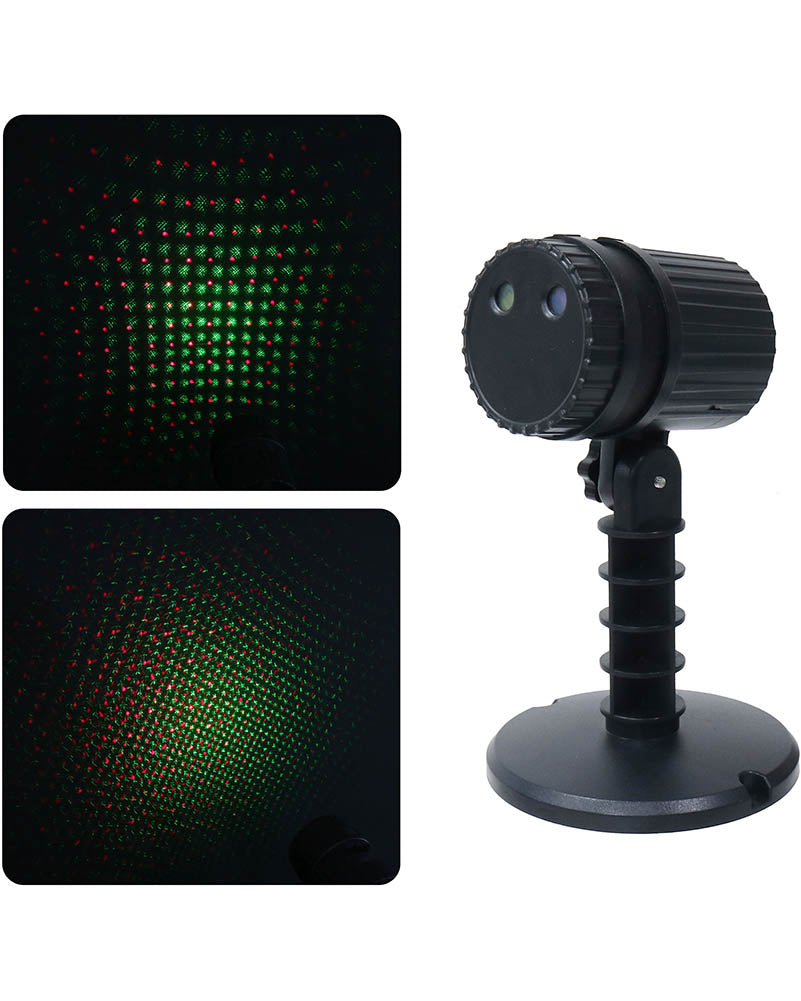 Assorted Red Green Pattern and Dot Motions Laser Light