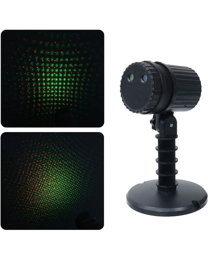 Assorted Red Green Pattern and Dot Motions Laser Light