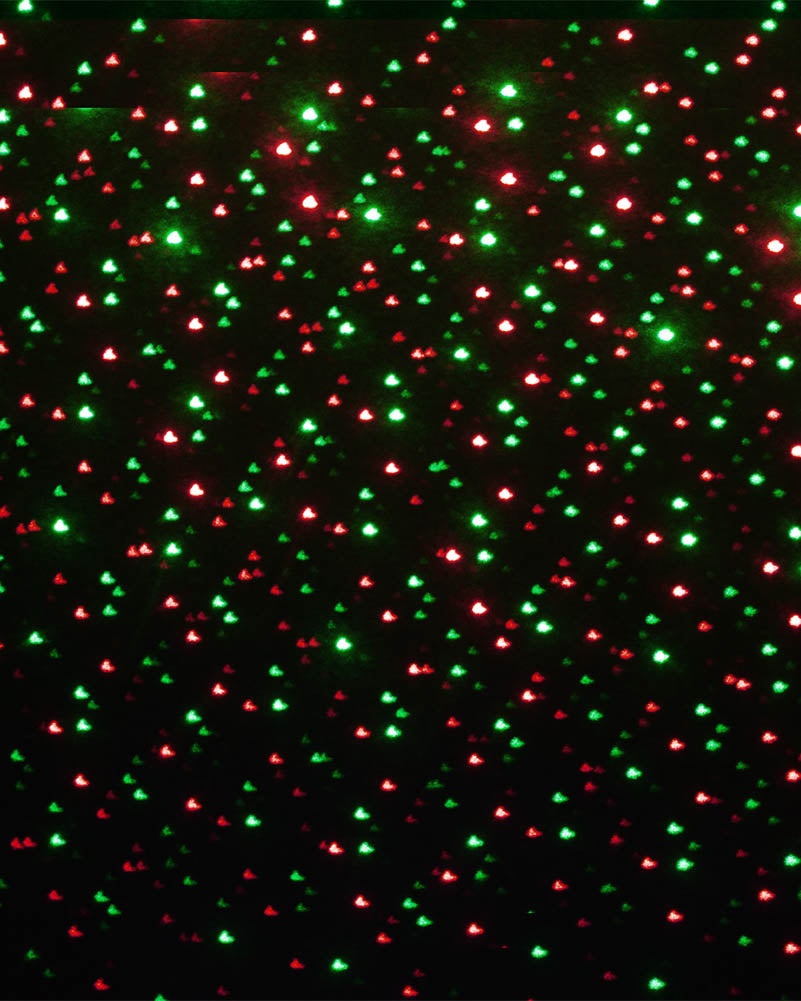 Assorted Red Green Pattern and Dot Motions Laser Light