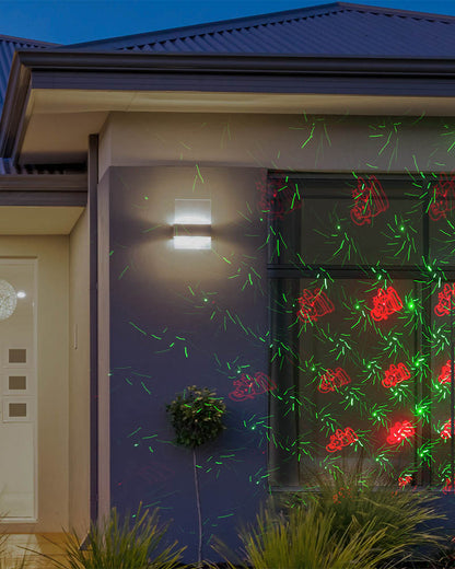 Assorted Red Green Pattern and Dot Motions Laser Light