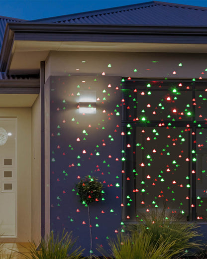 Assorted Red Green Pattern and Dot Motions Laser Light