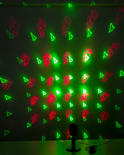 Assorted Red Green Pattern and Dot Motions Laser Light