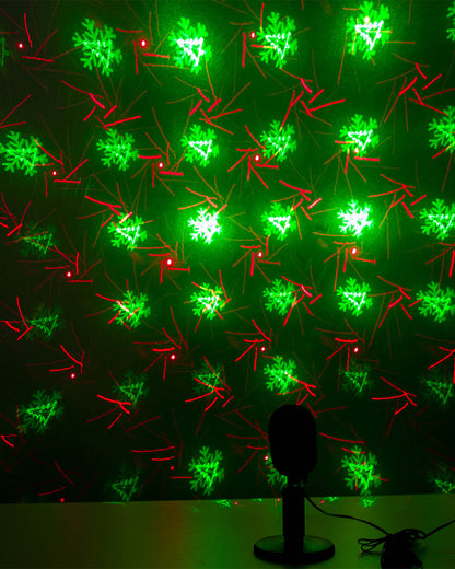 Assorted Red Green Pattern and Dot Motions Laser Light