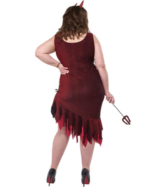 Red Hot and Sizzling Devil Plus Size Womens Costume