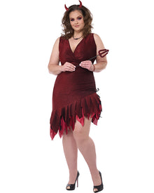 Red Hot and Sizzling Devil Plus Size Womens Halloween Costume