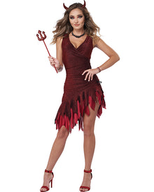 Red Hot and Sizzling Devil Womens Halloween Costume