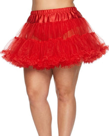 Red Layered Plus Size Petticoat