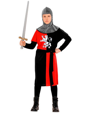 Red Medieval Warrior Boys Costume