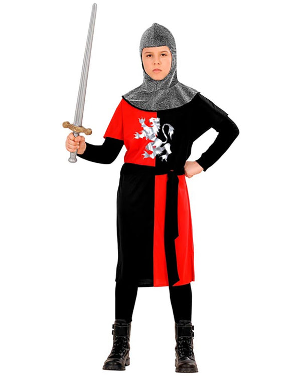Red Medieval Warrior Boys Costume
