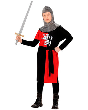 Red Medieval Warrior Boys Costume