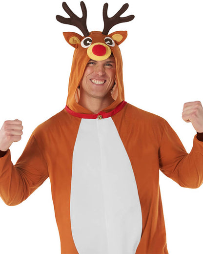 Red Nosed Reindeer Adult Onesie