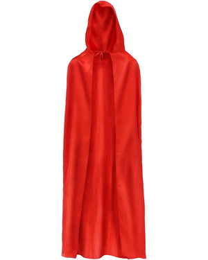 Red Satin Hooded Cape