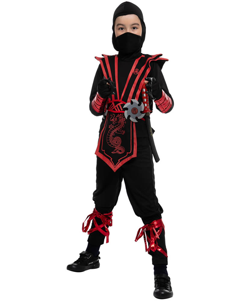 Red Serpent Ninja Complete Boys Costume