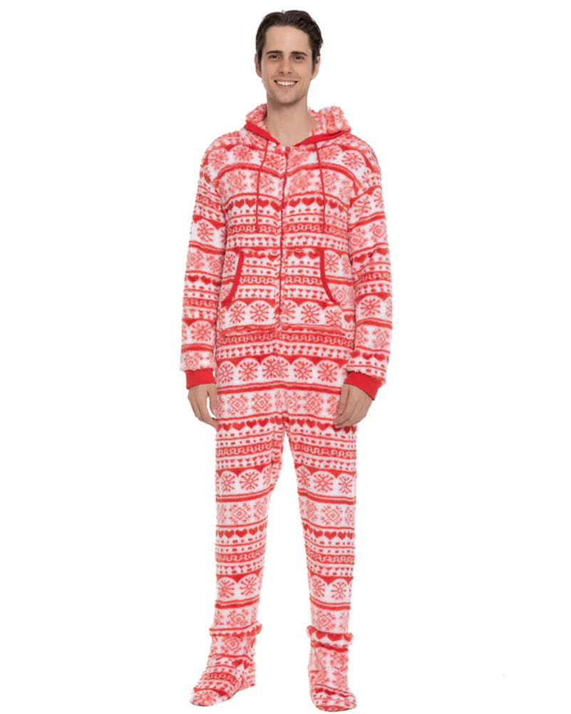 Christmas Red Snowflake Adults Onesie