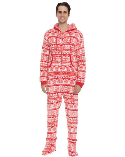 Christmas Red Snowflake Adults Onesie