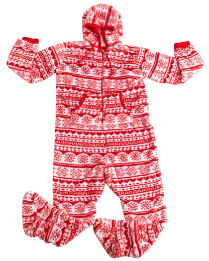Christmas Red Snowflake Adults Onesie