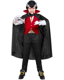Red Vest Vampire Boys and Teens Halloween Costume