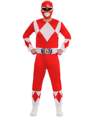 Red Power Rangers Deluxe Adult Costume