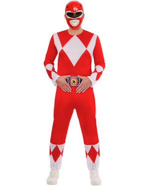 Red Power Rangers Deluxe Adult Costume