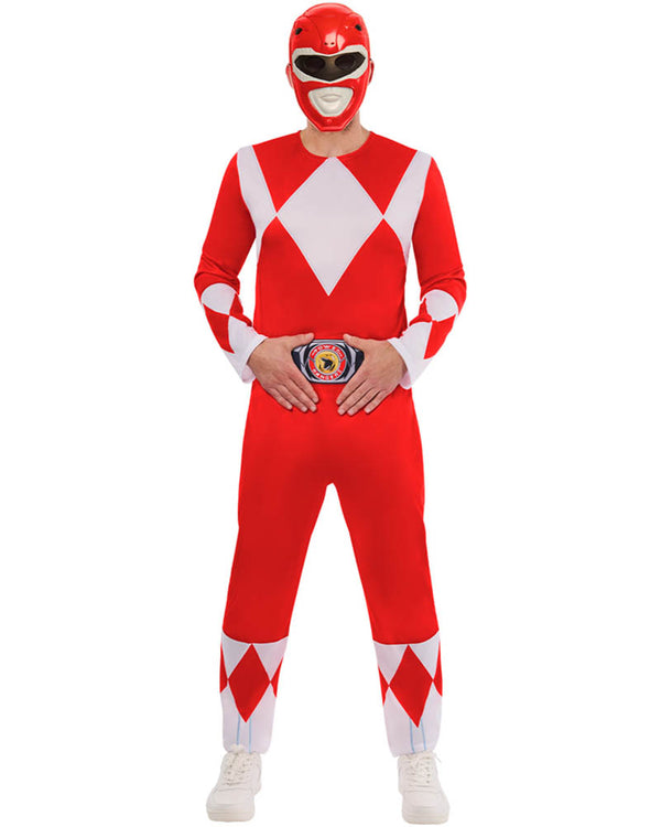 Red Power Rangers Deluxe Adult Costume