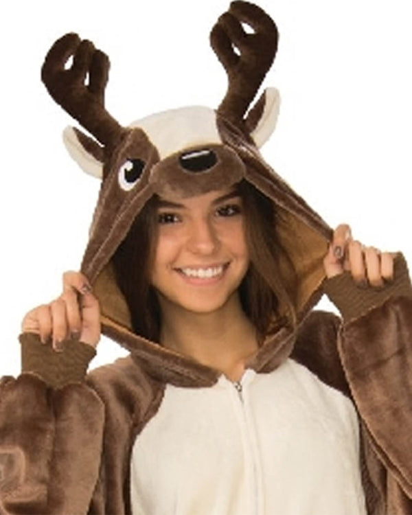 Reindeer Furry Onesie Adult Christmas Costume