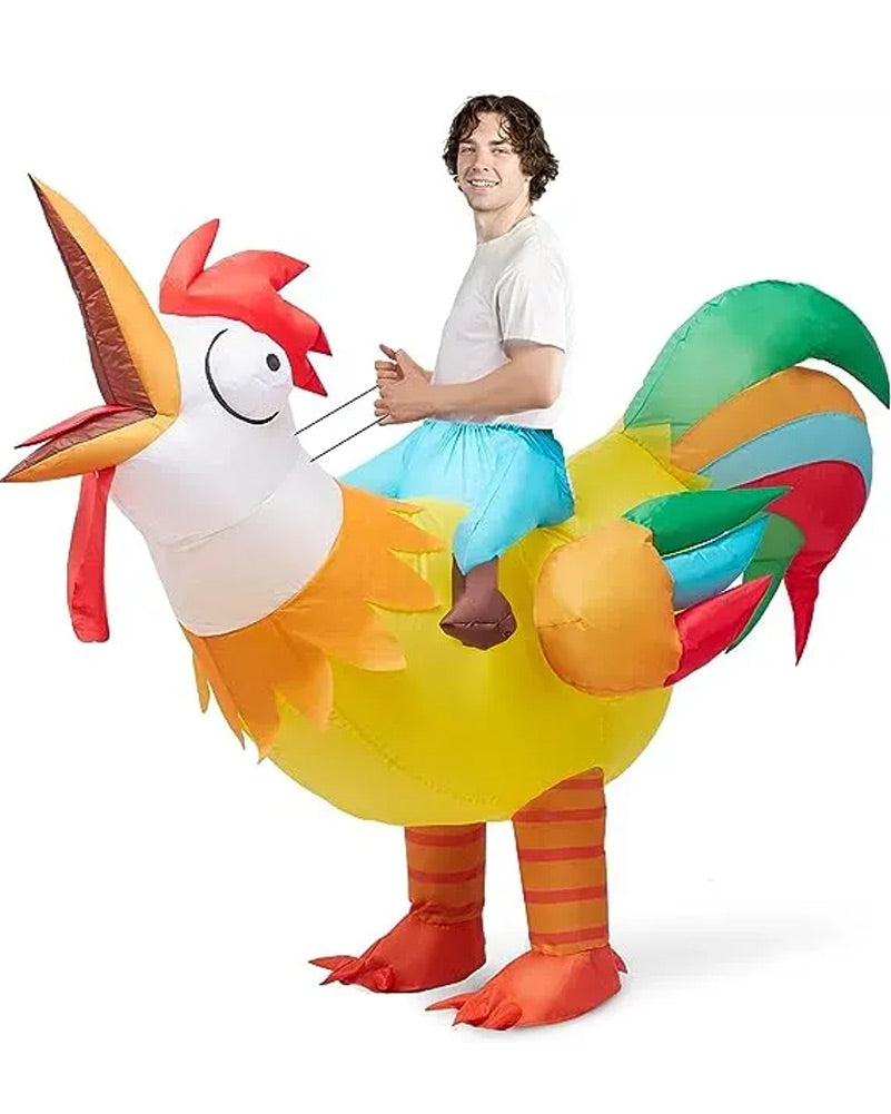 Ride On Rooster Inflatable Adults Costume